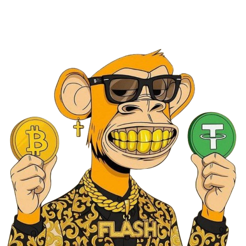 Glowing digital Flash USDT coin